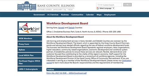 Kane County Workforce Development Board