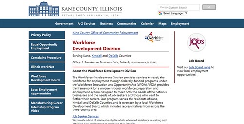 Kane County Workforce Development Department